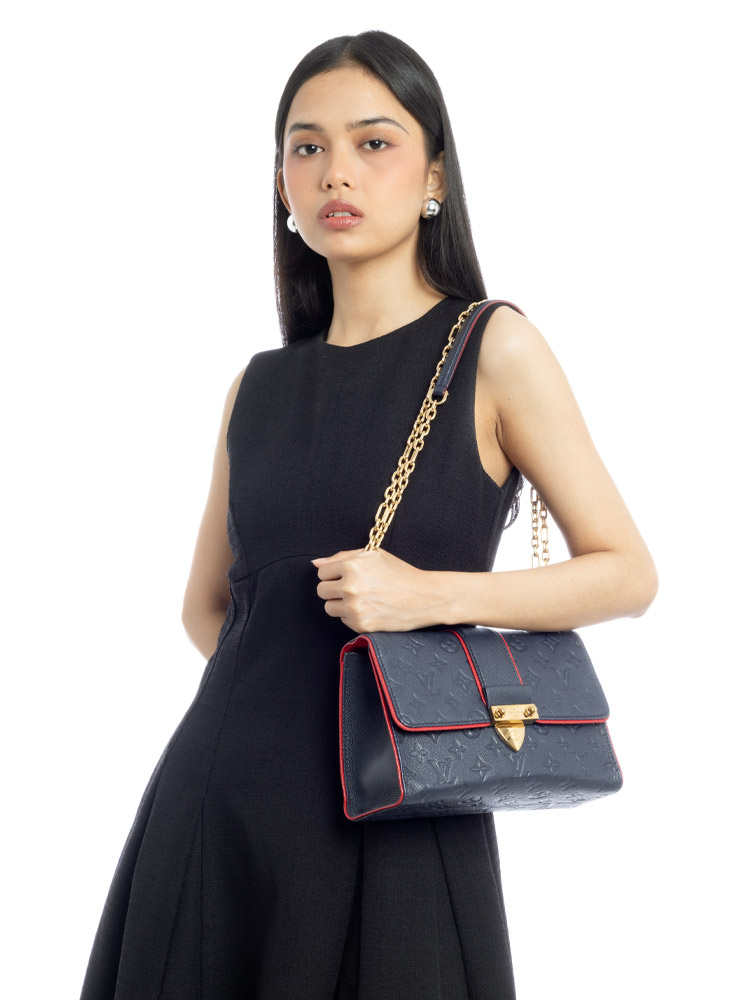Monogram Empreinte Saint Sulpice PM Marine Rouge