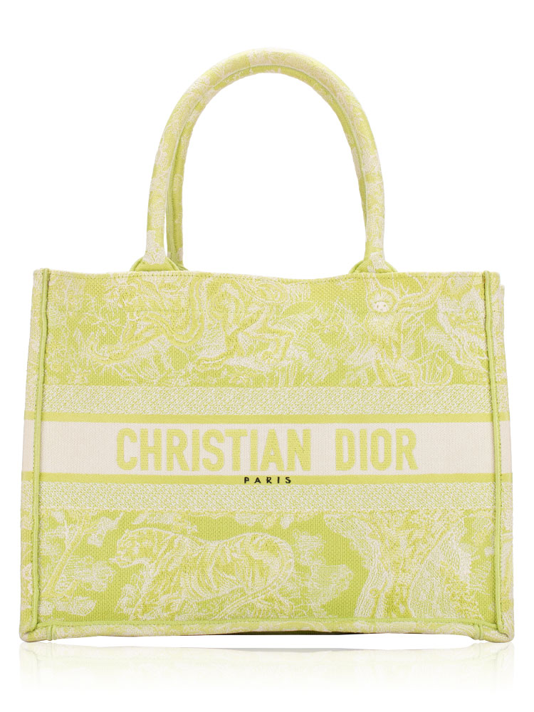 Toile De Jouy Dioriviera Medium Book Tote Green