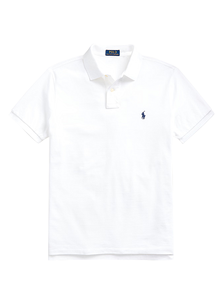 The Iconic Mesh Polo Shirt White Navy Sz XL