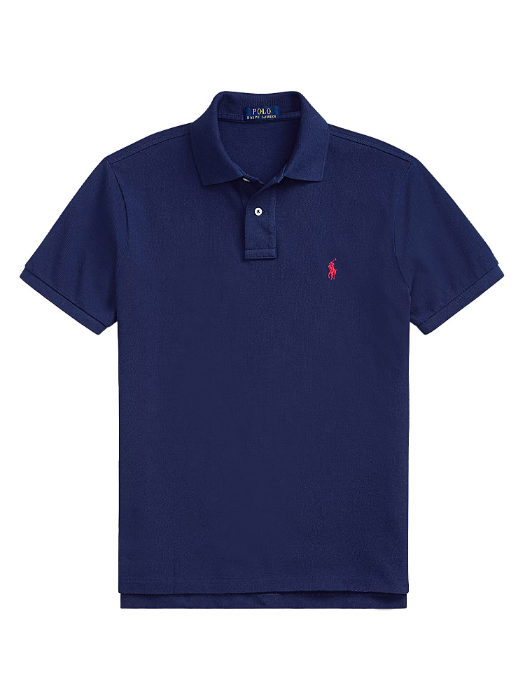 The Iconic Mesh Polo Shirt Navy Red Sz XL