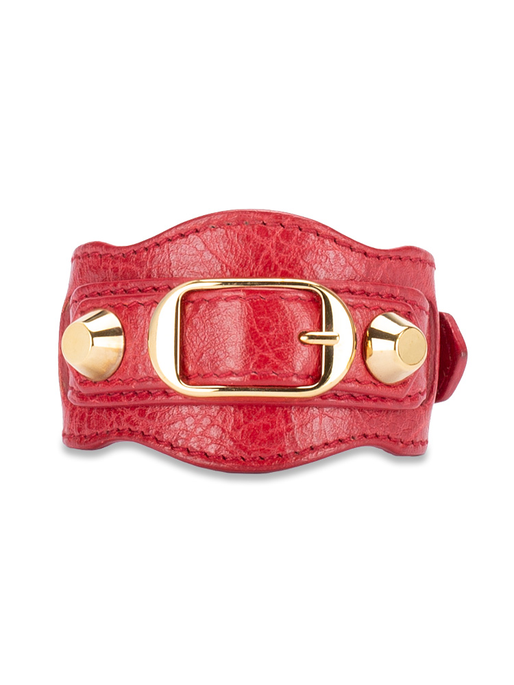 Giant Gold Cuff Bracelet Rouge Lipstick Sz S