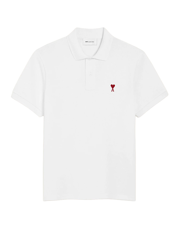 Red De Coeur Cotton Polo Shirt White Sz S