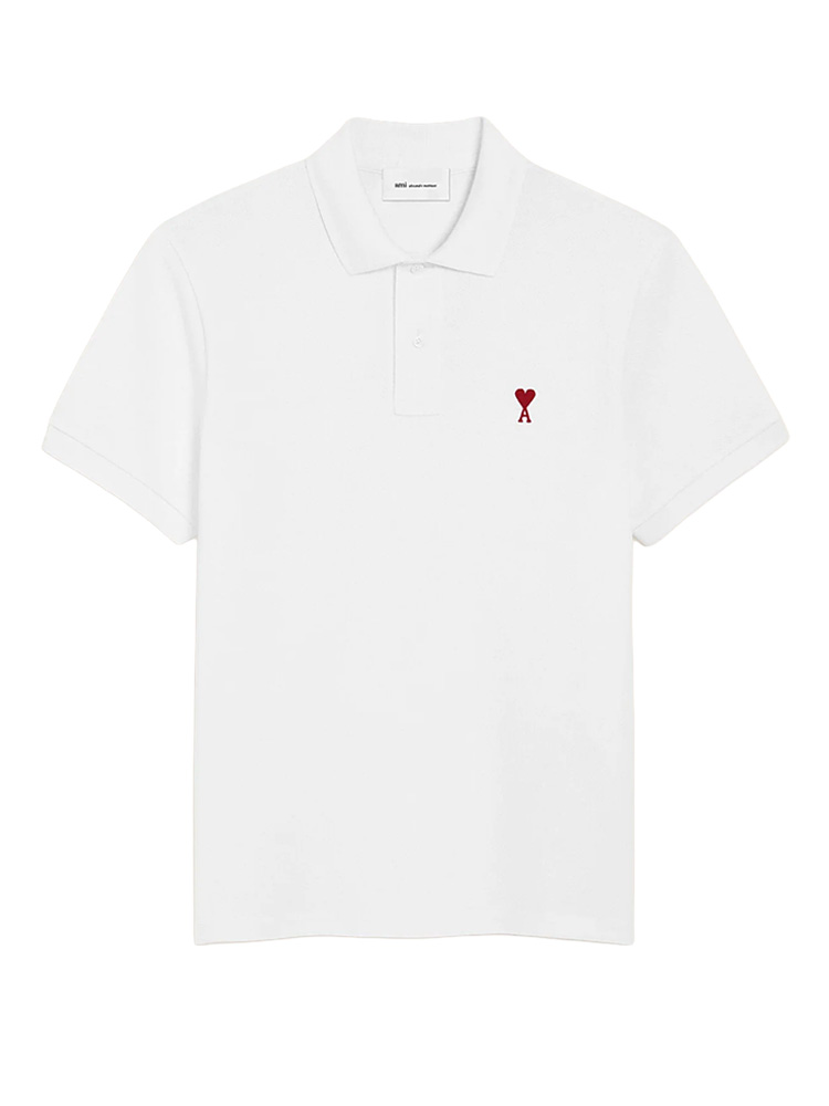 Red De Coeur Cotton Polo Shirt White Sz L