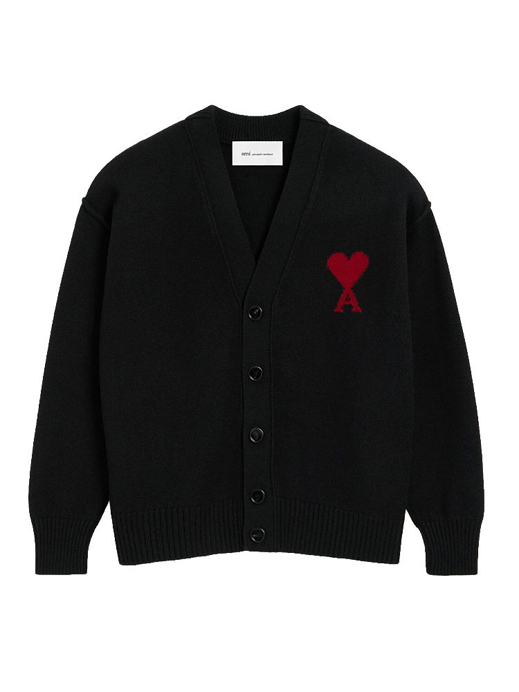 Red De Coeur Wool Cardigan Black Sz L