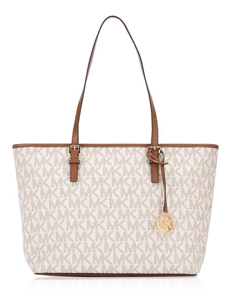Signature Jet Set Carryall Zip Tote Vanilla