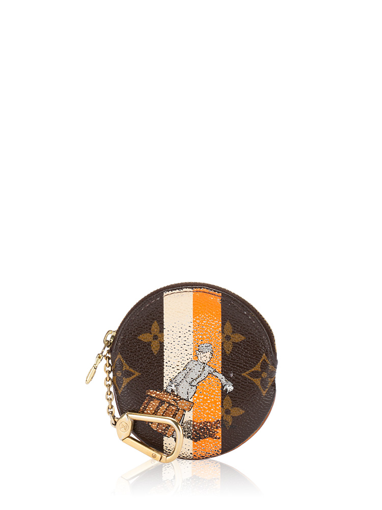 Monogram Groom Round Coin Purse