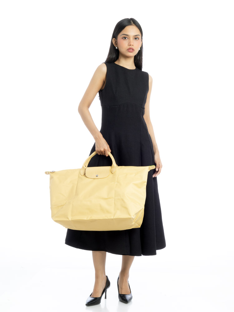 Le Pliage Green Large Travel Bag Wheat