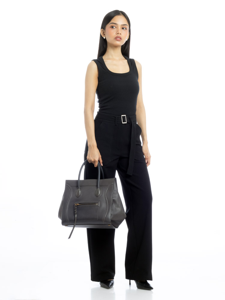 Calfskin Medium Phantom Luggage Grey