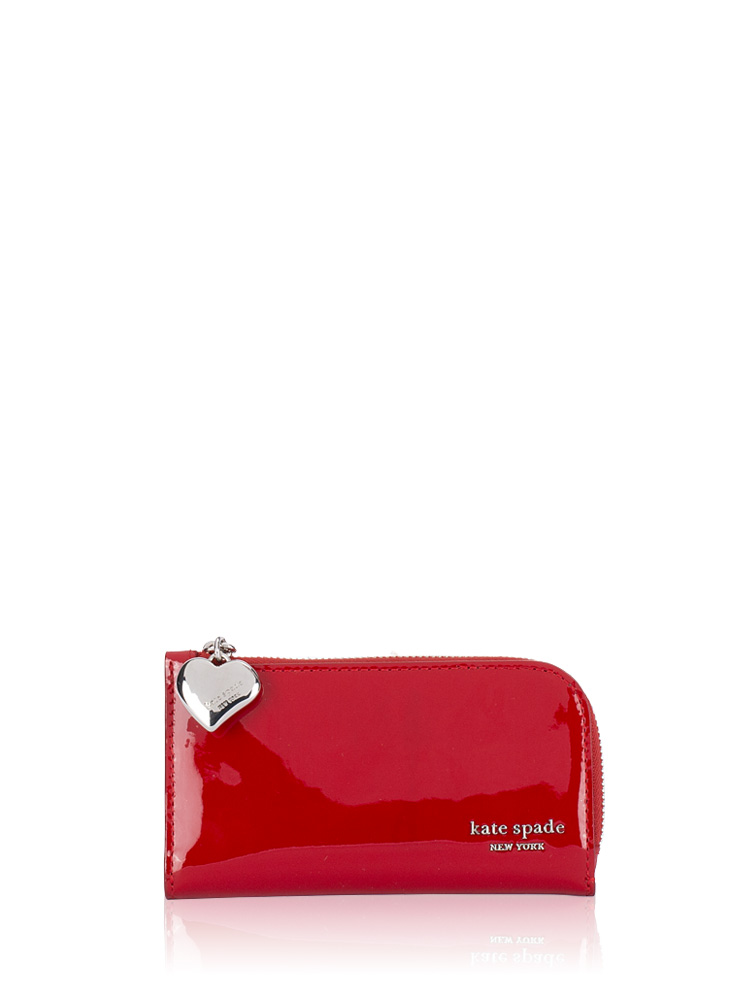 Devin Patent Bifold Wallet Dark Scarlet