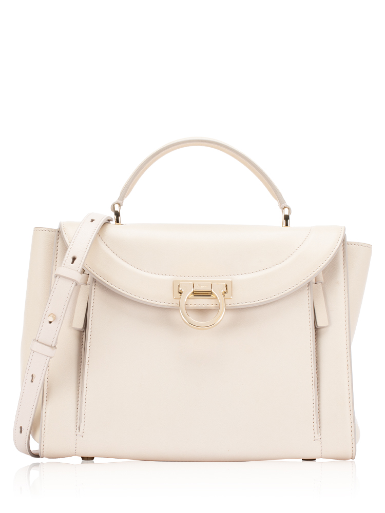 Lambskin Sofia Satchel Ivory