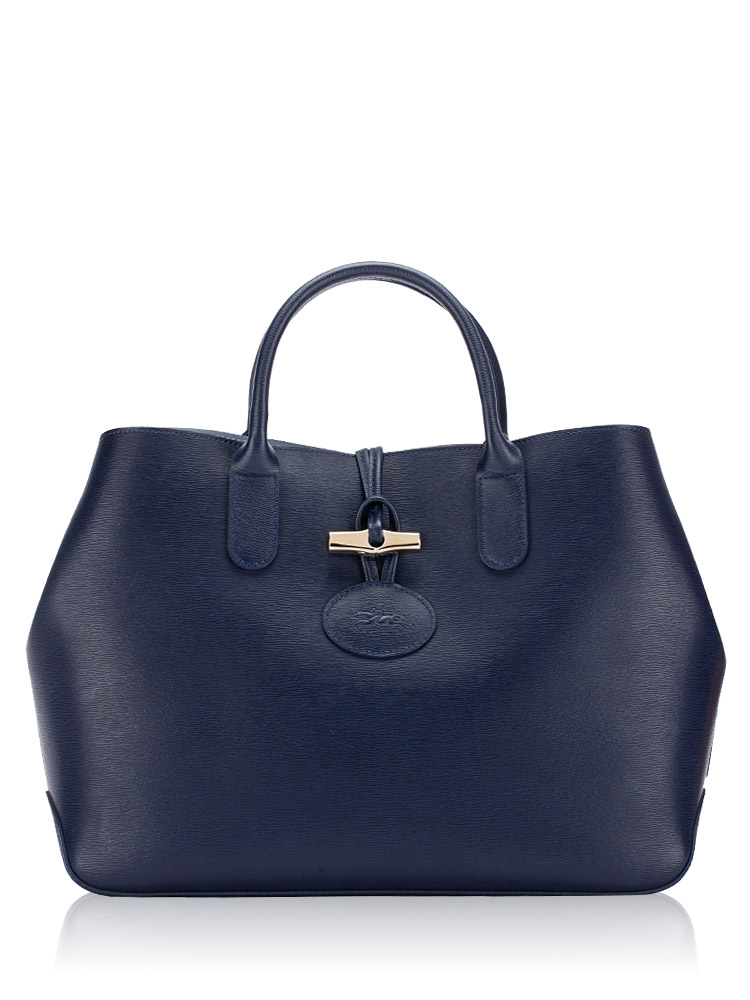 Le Roseau Leather Tote Navy