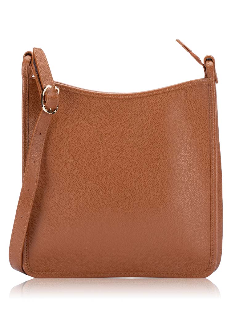 Le Foulonné Medium Zip Hobo Caramel