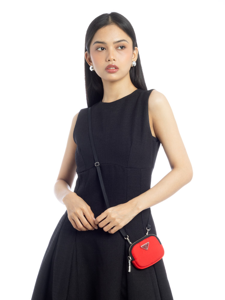 Tessuto Cargo Mini Pouch With Strap Red