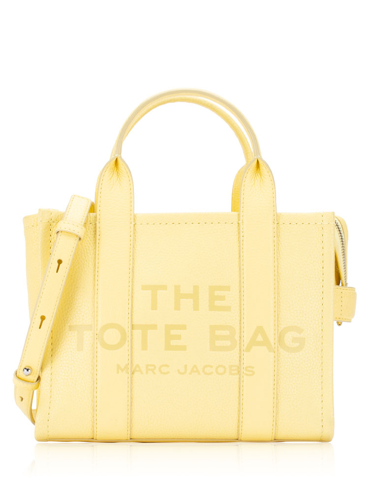 The Leather Small Tote Custard