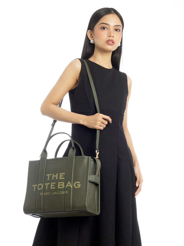 The Leather Medium Tote Forest