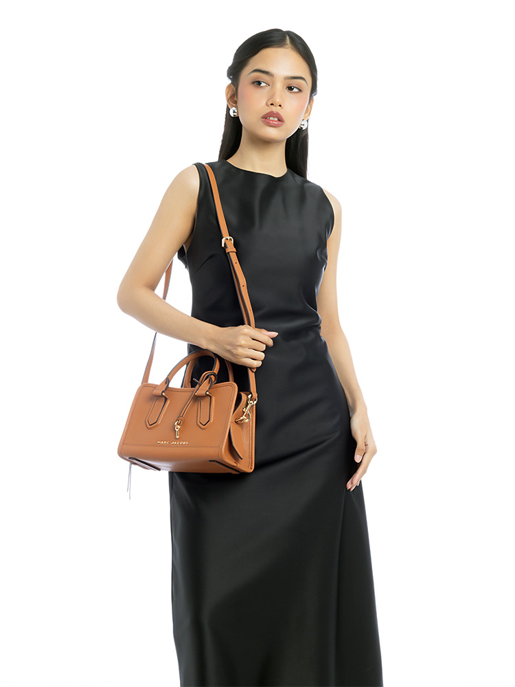 Drifter Pebble Leather Small Satchel Smoked Almond