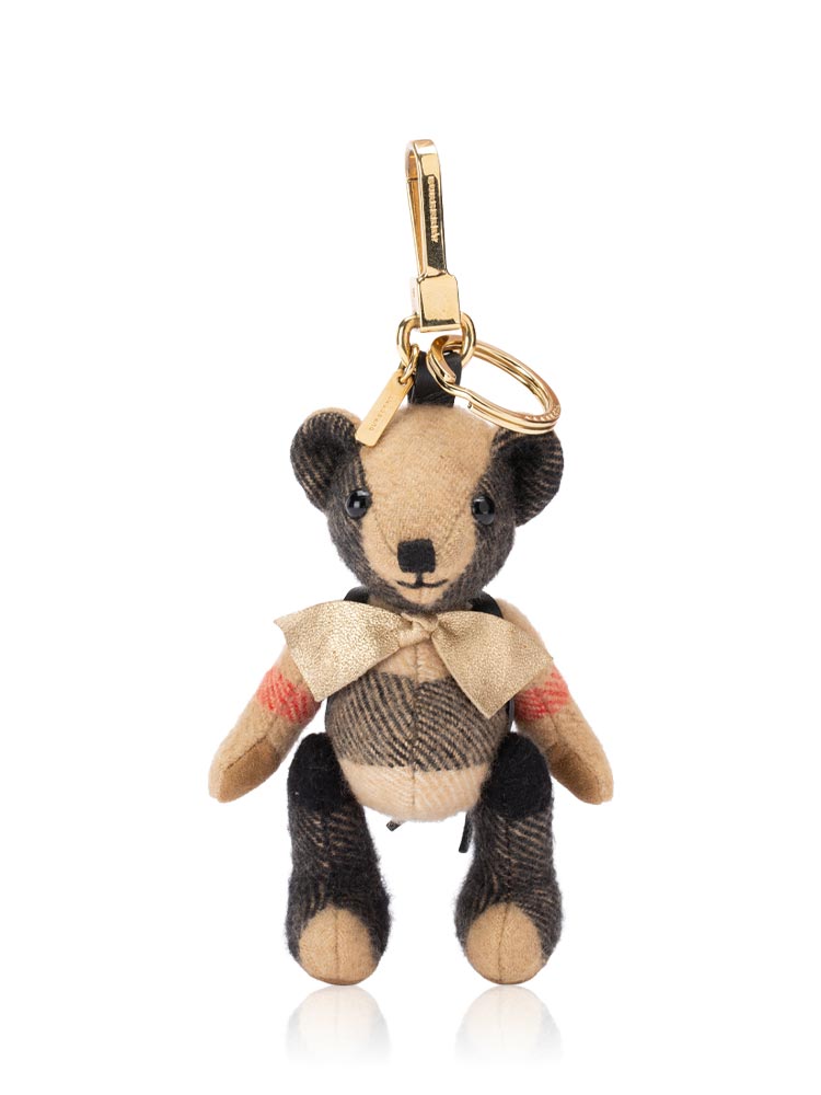 Cashmere House Check Thomas Bear Bag Charm Camel