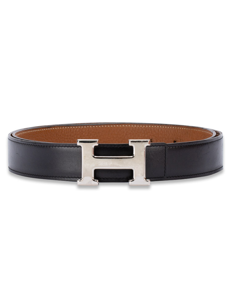 Box Togo H 32mm Reversible Belt Noir Gold Sz 100