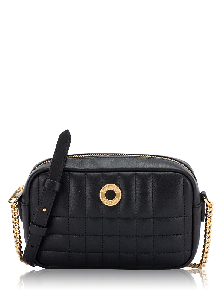 Quilted Lola Lexi Mini Camera Bag Black