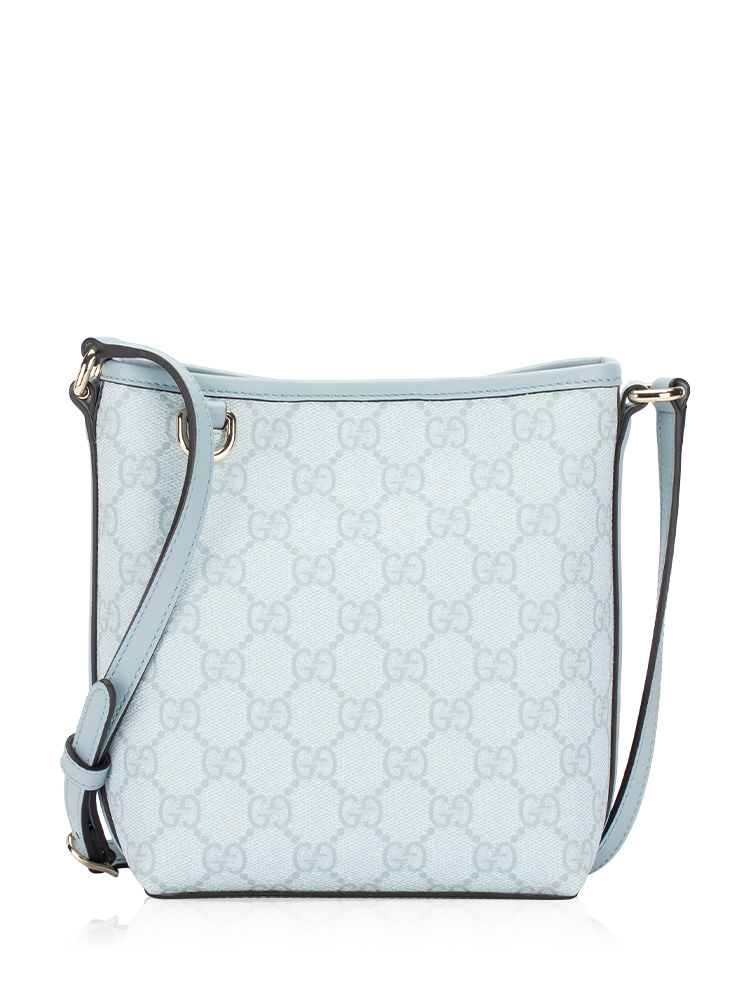 GG Supreme Emblem Nano Bucket Bag Light Blue