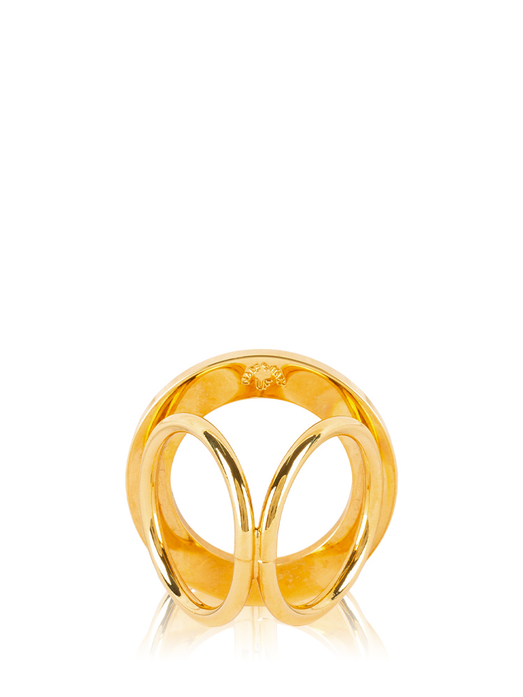 Metal Vintage Scarf Ring Gold 
