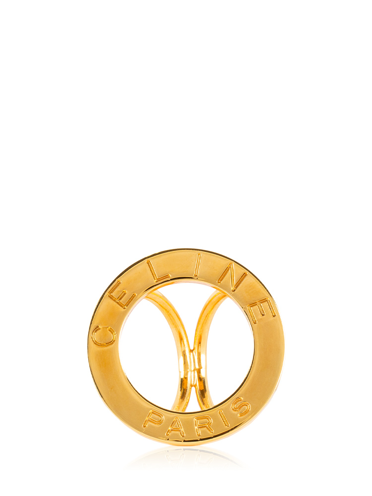 Metal Vintage Scarf Ring Gold 