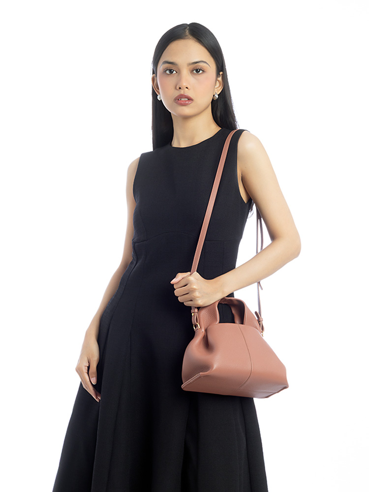 Textured Calfskin Numero Neuf Mini Blush