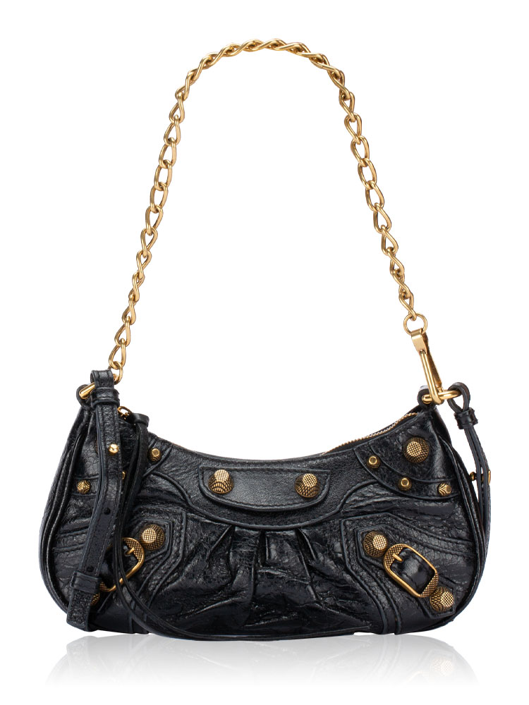 Le Cagole Mini Chain Shoulder Bag Black