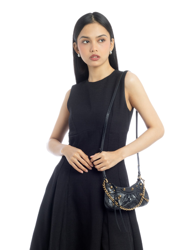 Le Cagole Mini Chain Shoulder Bag Black