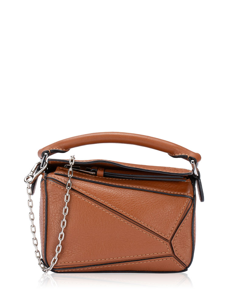 Calfskin Nano Puzzle Bag Tan