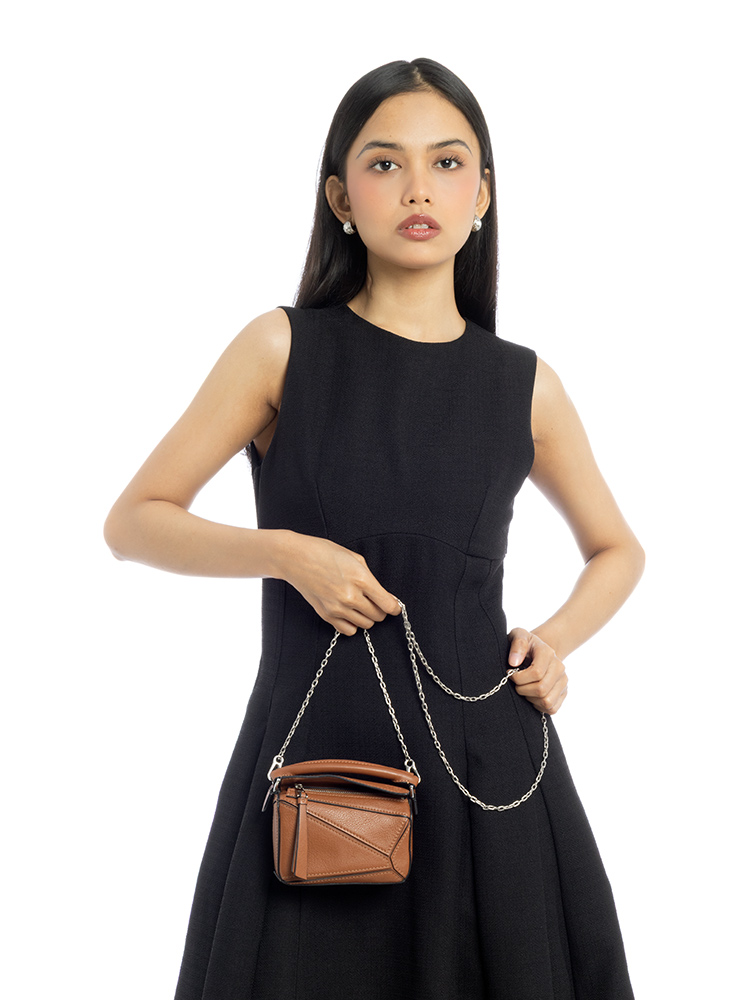 Calfskin Nano Puzzle Bag Tan