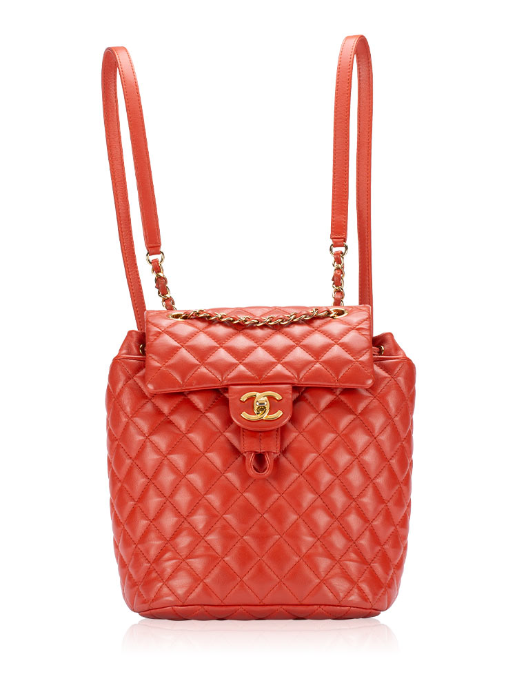 Calfskin Urban Spirit Small Backpack Orange
