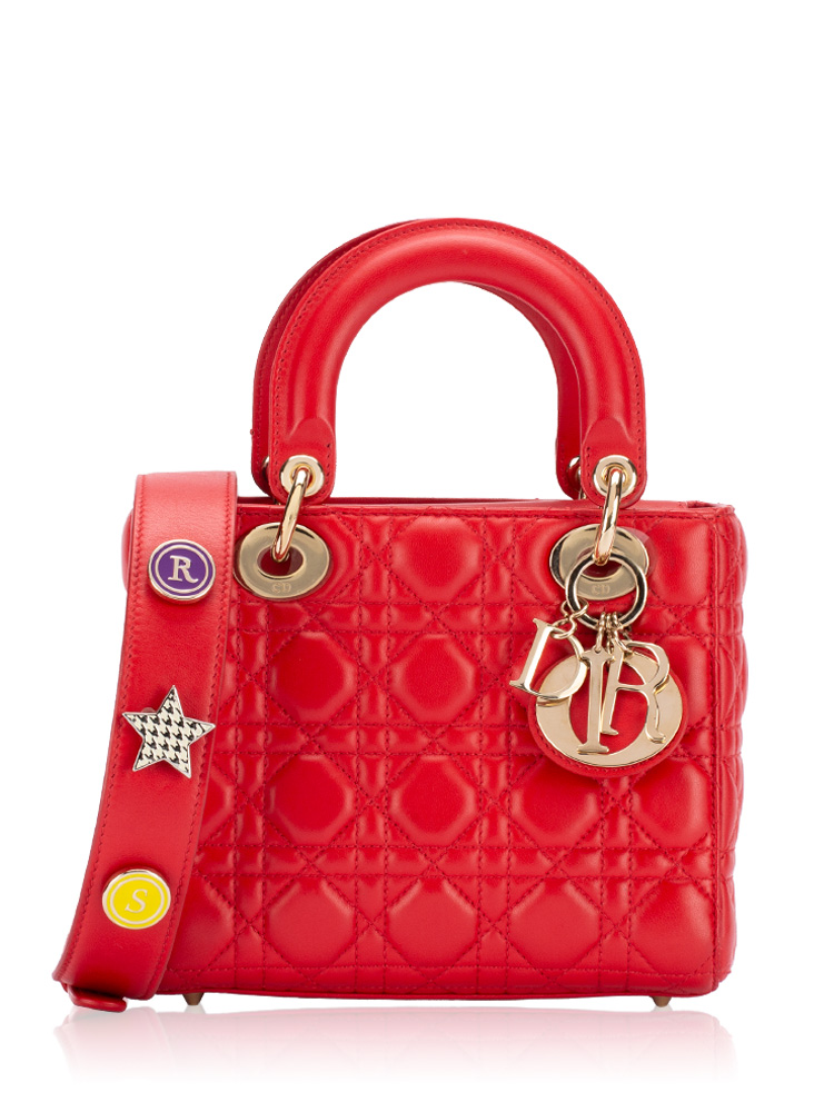 Lambskin Cannage Small My ABC Dior Lady Dior Red