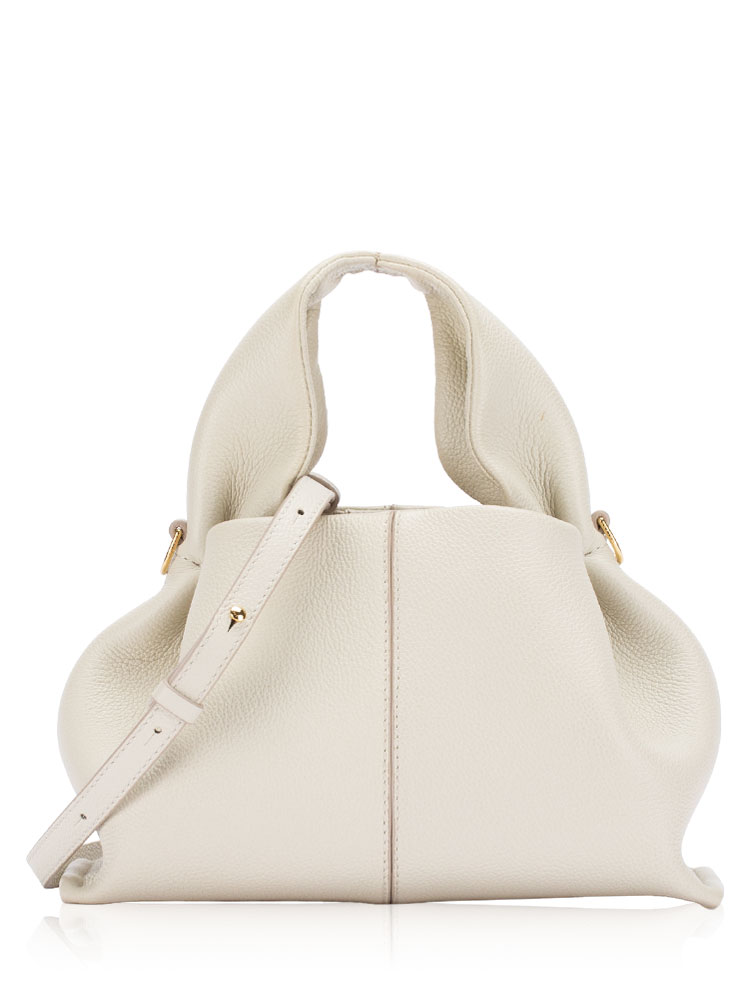 Textured Calfskin Numero Neuf Mini Chalk