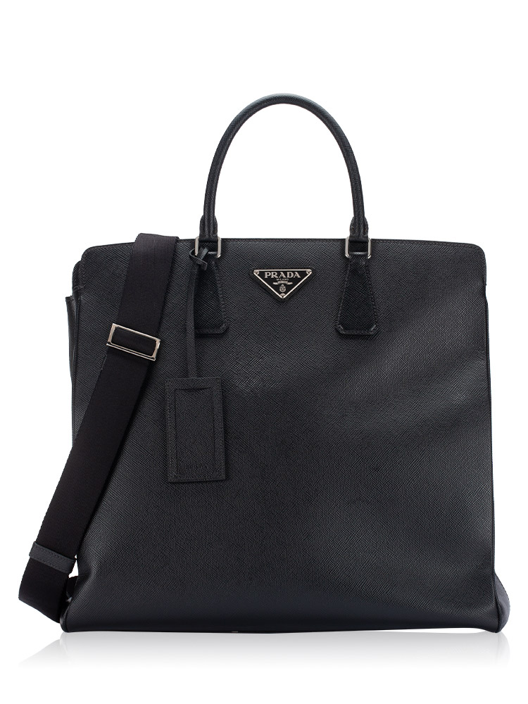 Saffiano Galleria Tote With Strap Nero