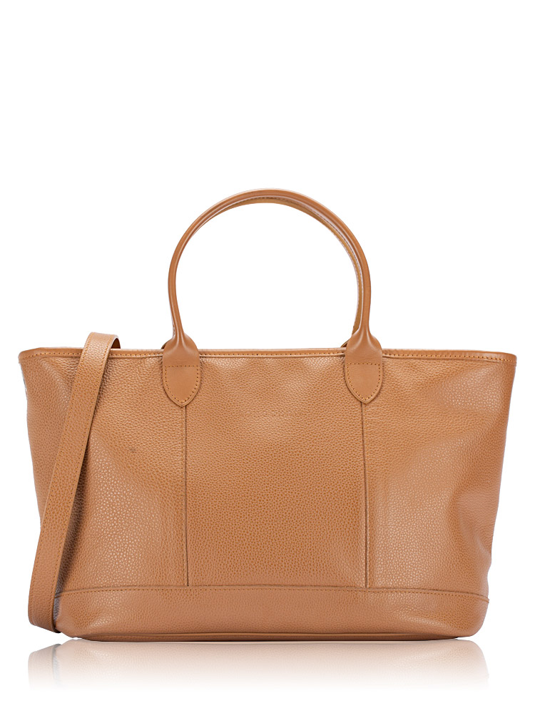 Le Foulonné Zip Tote Brown