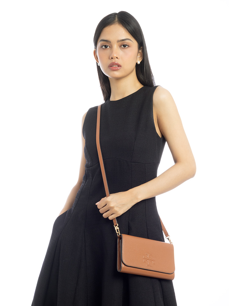 Thea Flat Wallet Crossbody Classic Tan
