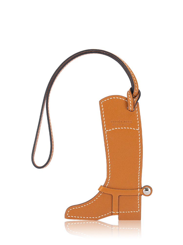 Paddock Boots Bag Charm Natural Sable Capucines
