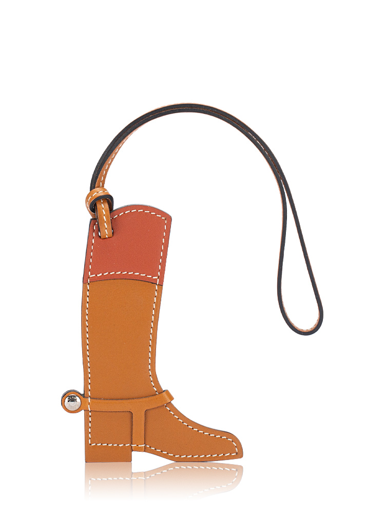 Paddock Boots Bag Charm Natural Sable Capucines