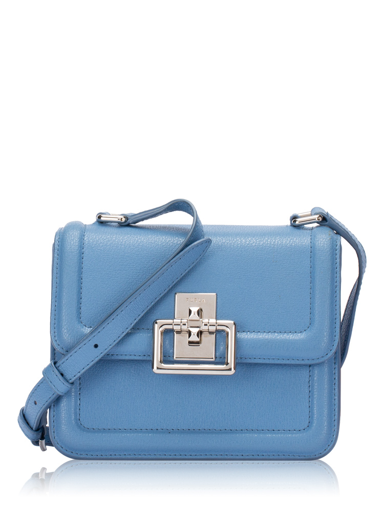 Vitello Villa Mini Crossbody Blue