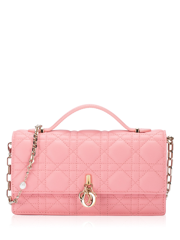 Lambskin Cannage My Dior Mini Shoulder Bag Pink