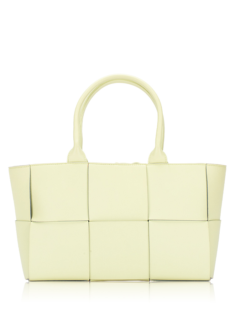Nappa Maxi Intrecciato Arco Small Tote Lemon
