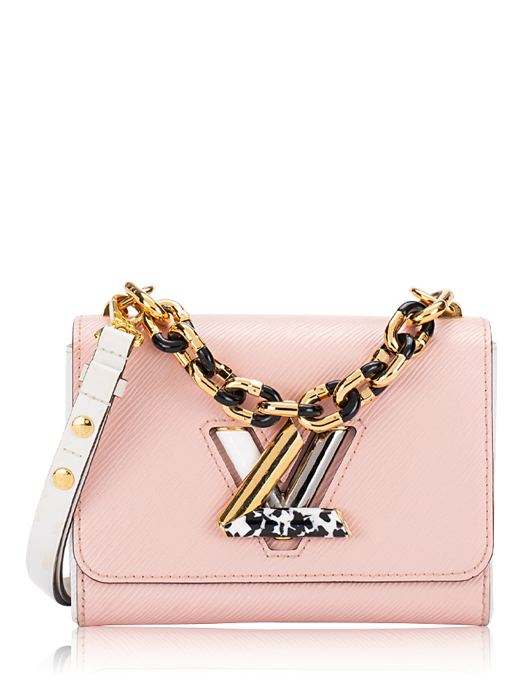 Epi Tortoiseshell Twist Shoulder Bag PM Rose Ballerine