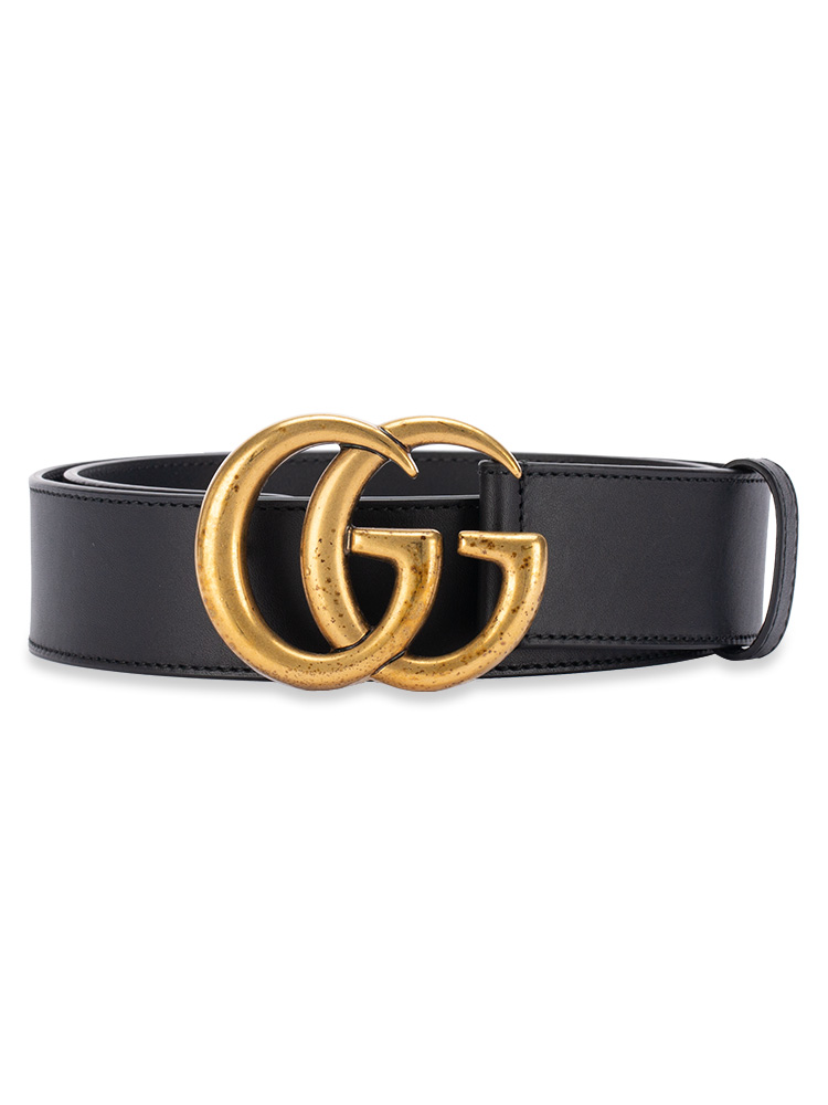 Calfskin GG Marmont 40mm Belt Black Sz 80