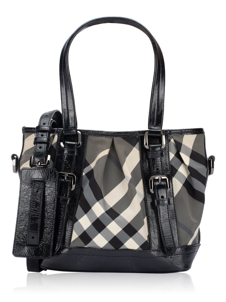 Nylon Beat Check Lowry Tote Black