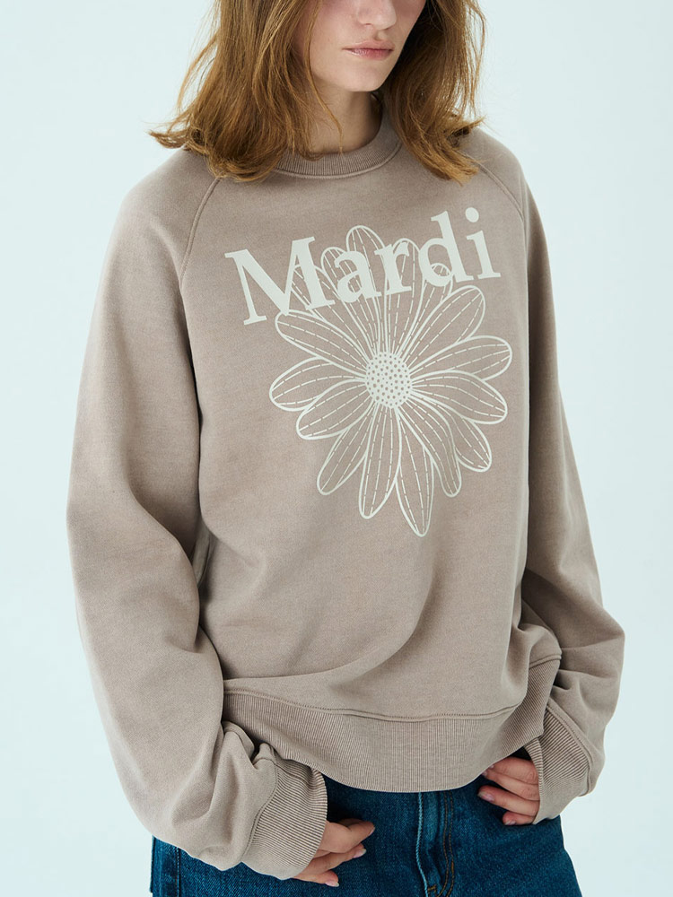 Flowermardi Raglan Sweatshirt Taupe Beige