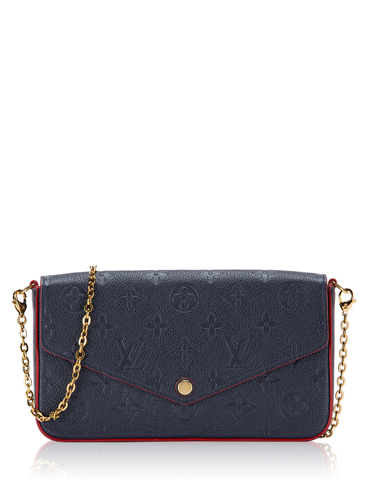 Monogram Empreinte Pochette Felicie Marine Rouge