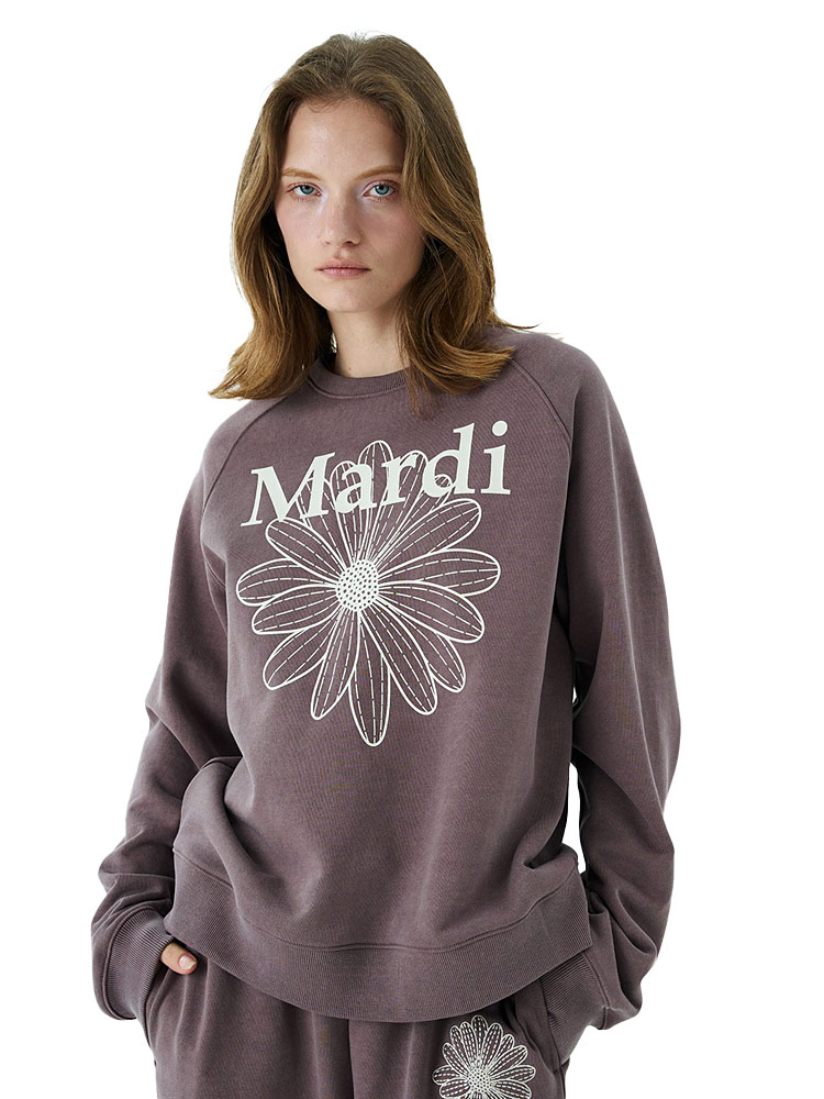 Flowermardi Raglan Sweatshirt Brown Beige