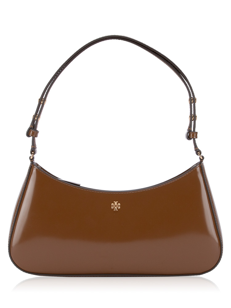 Emerson Patent Leather Shoulder Bag Rich Walnut