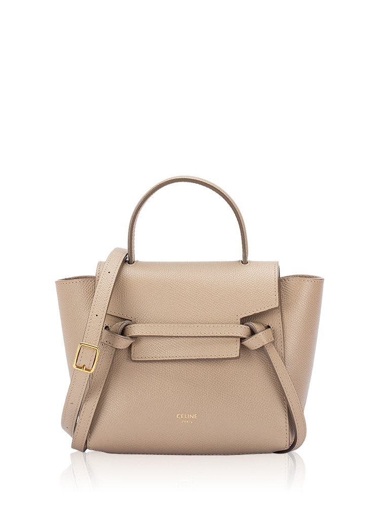Grained Calfskin Pico Belt Bag Light Taupe